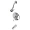 Kingston Brass Tub and Shower Faucet, 3, Wall Mount, Polished Chrome KB46310DFL - alternate 1